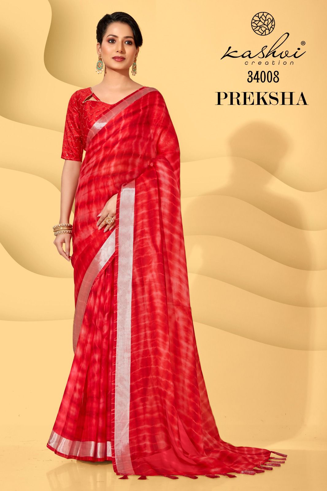 Kashvi Preksha Ethnic Wear Wholesale Georgette Printed Sarees Catalog